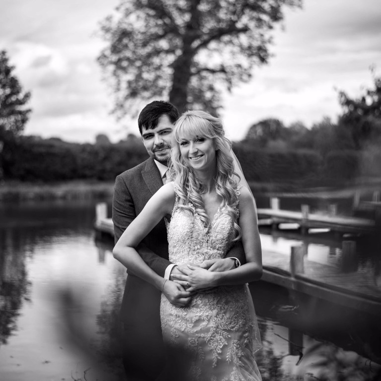 Bride and Groom Wedding portrait photography at Lion Quays hotel Oswestry