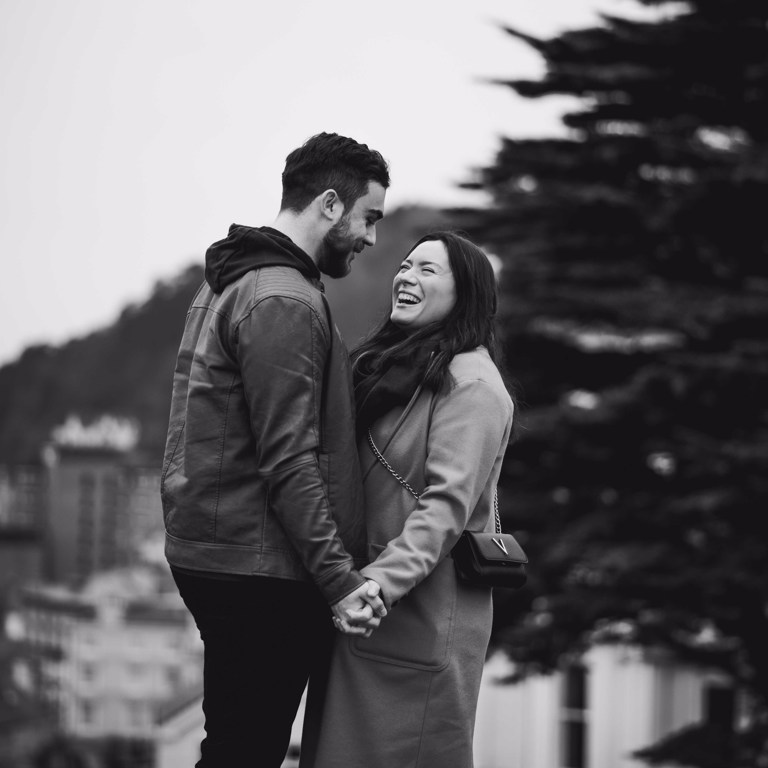 Pre wedding photo shoot overlooking Llandudno North Wales