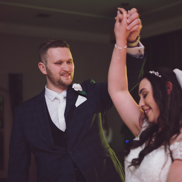 First dance wedding photography at Lion Quays Oswestry