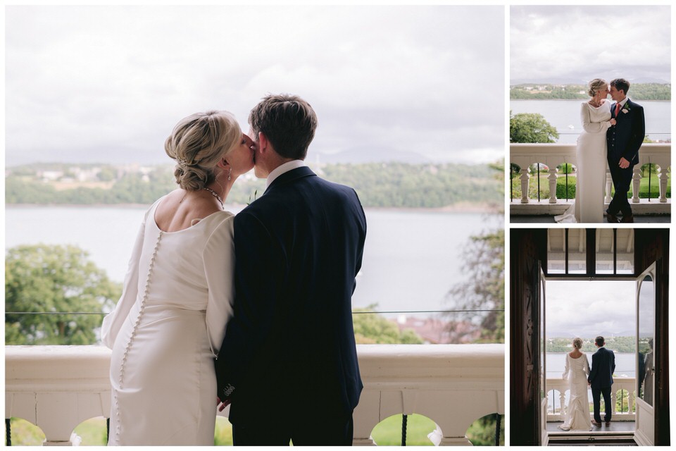 Collage of wedding day portrait photography at Château Rhianfa North Wales