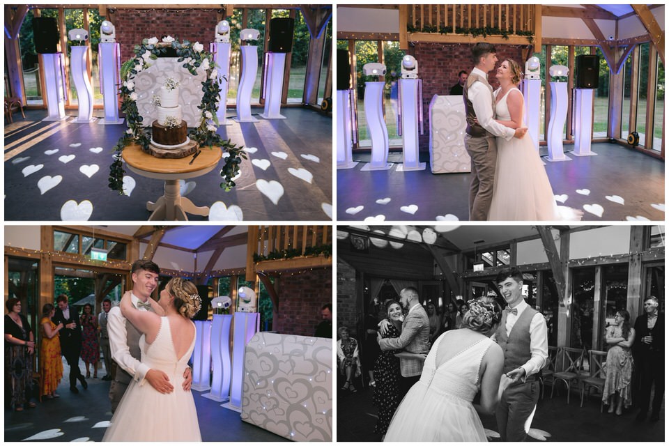Bride & Groom first dance photographs at the Oak Tree Peover Cheshire