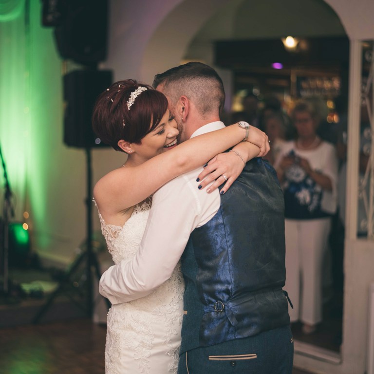Bride and Groom wedding first dance at Highfield Hall Northop