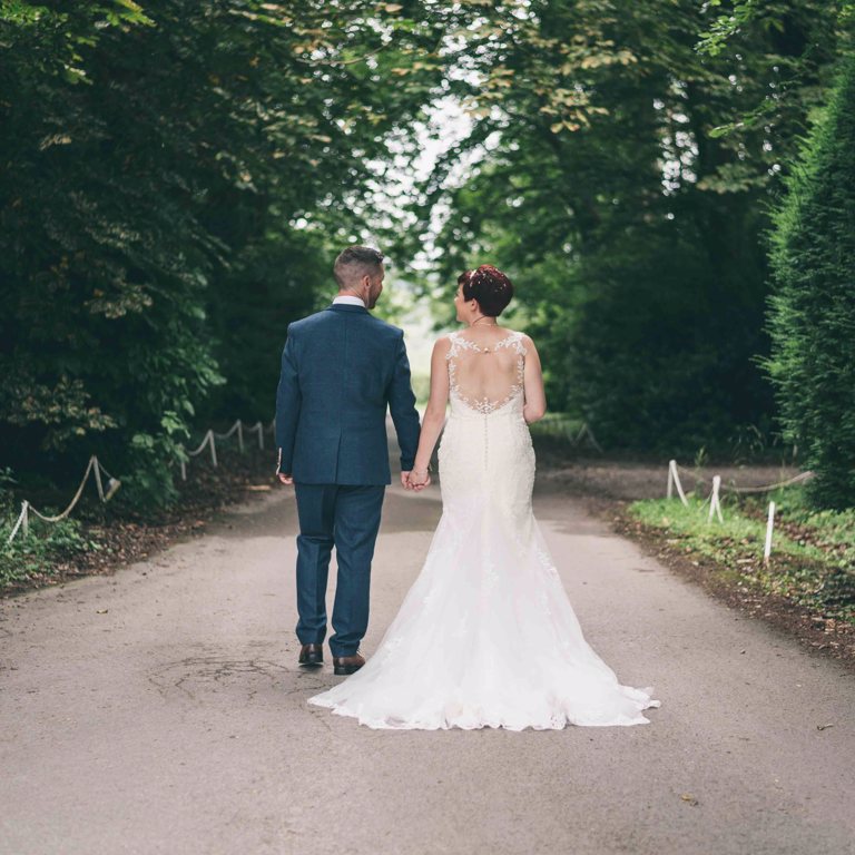 Bride and Groom Wedding portrait photography at Highfield Hall Northop